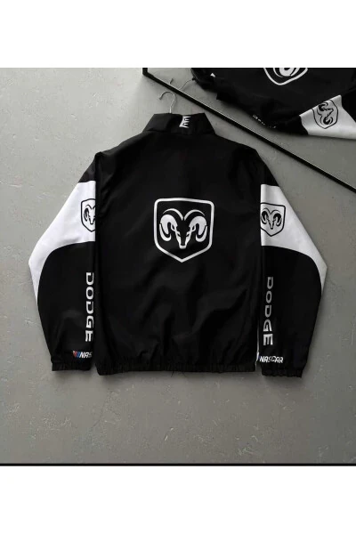 Unisex Parashüt Mato Oversize Bosilgan Qora Shamollik Yomg'irlik - MODATEKS (1)