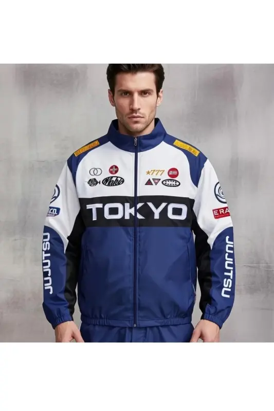 Unisex Parashut Mato Oversize Raqamli Bosilgan Qora Shamollik Yomg'irlik - LUSHEN