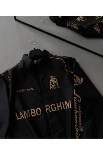 Unisex Parashut Matosi Oversize Digital Chop etilgan Qora Shamollik Yomg'irlik - 3