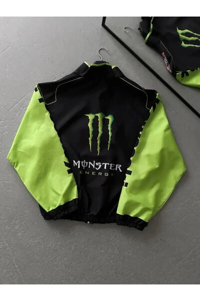 Unisex parashyut matosi o'lchamli bosilgan qora shamollik yomg'irlik - LUSHEN (1)