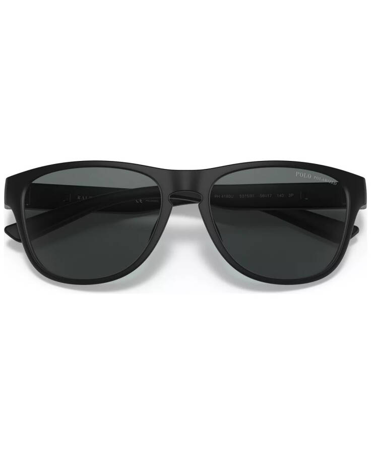 Unisex Polarize Güneş Gözlüğü, PH4180U 56 Matte Black - 5