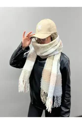 Unisex Premium Soft Boucle Scarf-Pastel - MODAZONE (1)