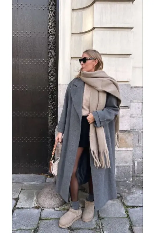 Unisex Premium Soft Buklet Atkı-Bej - 6