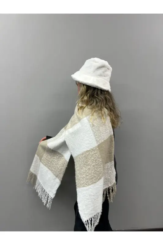 Unisex Premium Soft Buklet Atkı-Bej Krem - 5