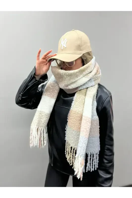 Unisex Premium Soft Buklet Atkı-Pastel - 2