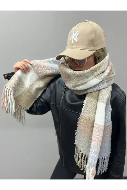 Unisex Premium Soft Buklet Atkı-Pastel - 3