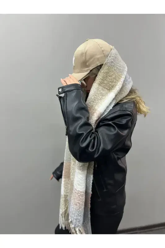 Unisex Premium Soft Buklet Atkı-Pastel - 4