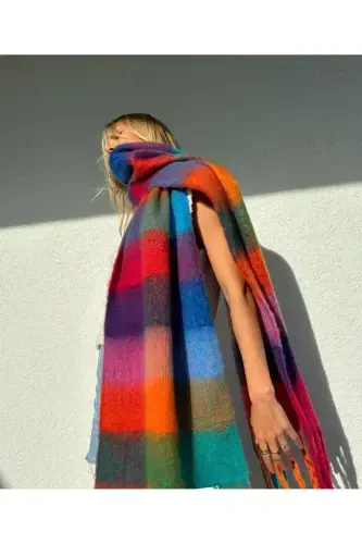 Unisex Premium Soft Buklet Atkı-Çok Renkli 2 - 1