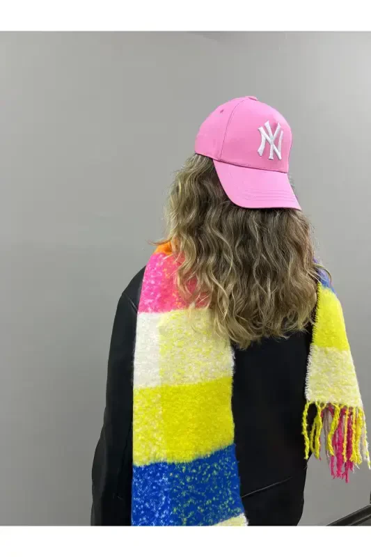 Unisex Premium Soft Buklet Atkı-Gökkuşağı - 7