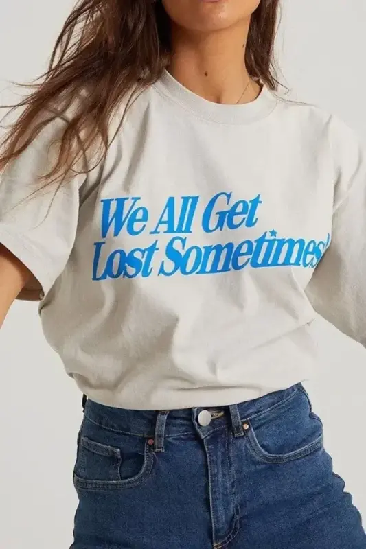 Unisex Printed Oversize T-Shirt - White - BÜYÜKBEDENIZ