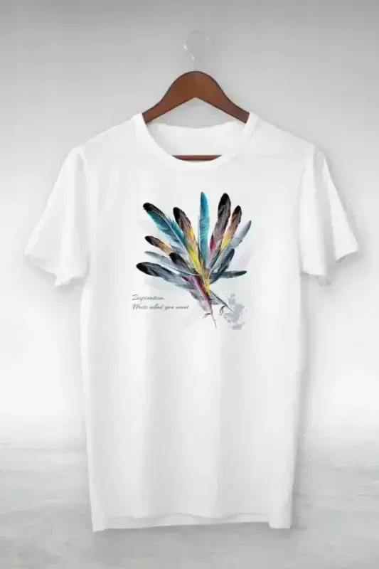 Unisex Printed Oversize T-Shirt - White - BÜYÜKBEDENIZ