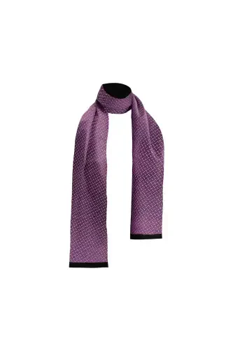 Unisex Purple White Line Phosphor Satin Thin Cashmere Texture Soft Winter New Generation Scarf Shawl-gift-purple - BIES (1)