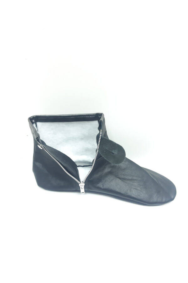 Unisex Qora Haqiqi Charm Mest - 4
