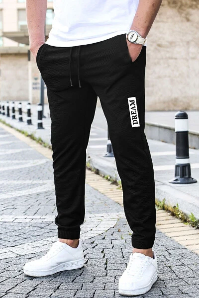 Unisex Qora Rangli Qulay Jogger Shimlar - JACKELL