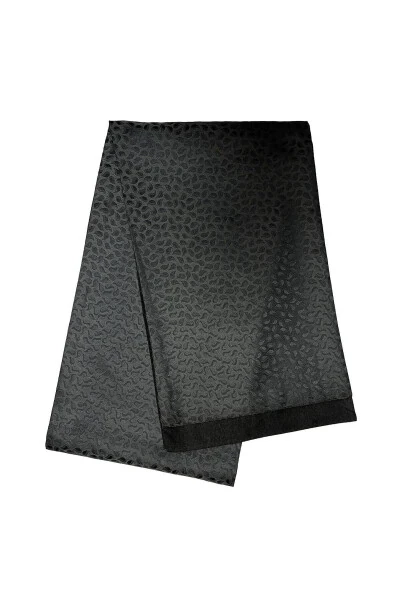 Unisex qora tomchi naqshli atlas yupqa kashmir to'qimali iliq tutadigan yumshoq qishki sharf - sovg'a - BIES (1)