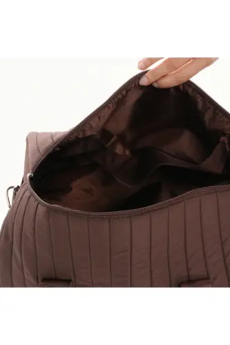 Unisex Quilted Pocket Long Strap Travel Fitness And Sports Bag - 7