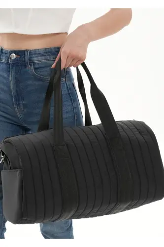 Unisex Quilted Pocket Long Strap Women And Men Travel Fitness And Sports Bag - WITH-W (1)