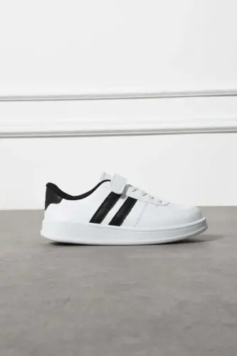Unisex Rahat Spor Ayakkabı Günlük Sneaker Model - Beyaz SIYAH_20 - 3