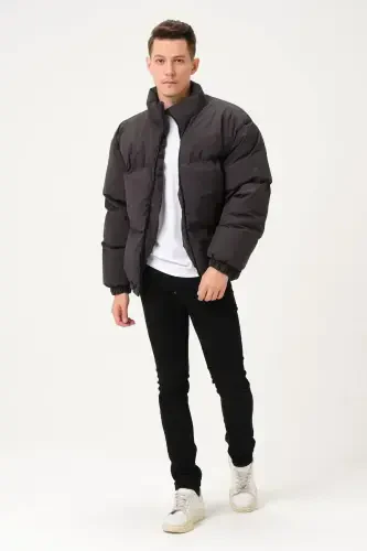 Unisex Rain Windproof Bomber Oversize Jacket Coat Waterproof-ANTHRACITE - 7