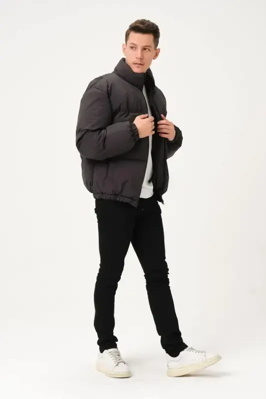 Unisex Rain Windproof Bomber Oversize Jacket Coat Waterproof-ANTHRACITE - 8