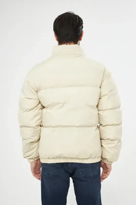 Unisex Rain Windproof Bomber Oversize Jacket Coat Waterproof MM-153-CREAM - 2