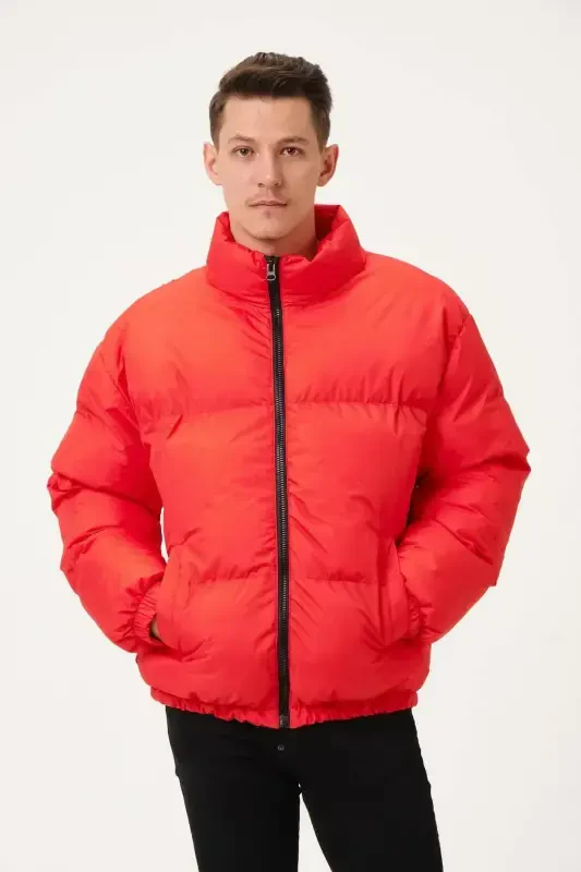 Unisex Rain Windproof Bomber Oversize Jacket Coat Waterproof-POMEGRANATE - GAREN