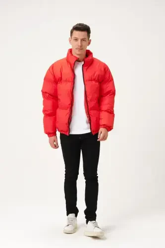 Unisex Rain Windproof Bomber Oversize Jacket Coat Waterproof-POMEGRANATE - 2