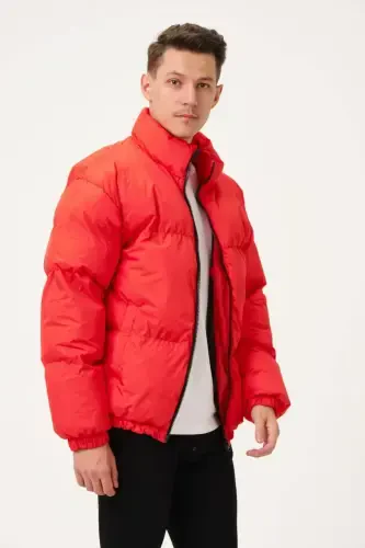 Unisex Rain Windproof Bomber Oversize Jacket Coat Waterproof-POMEGRANATE - 5