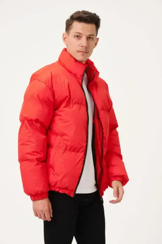Unisex Rain Windproof Bomber Oversize Jacket Coat Waterproof-POMEGRANATE - 5