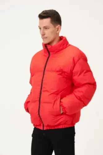 Unisex Rain Windproof Bomber Oversize Jacket Coat Waterproof-POMEGRANATE - 7