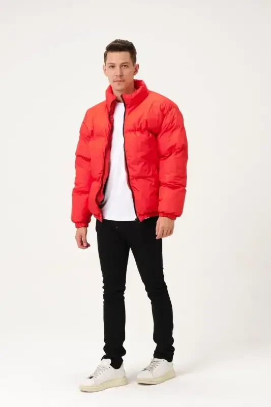 Unisex Rain Windproof Bomber Oversize Jacket Coat Waterproof-POMEGRANATE - 8