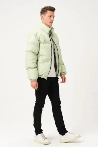 Unisex Rain Windproof Bomber Oversize Jacket Coat Waterproof-SEA GREEN - GAREN (1)