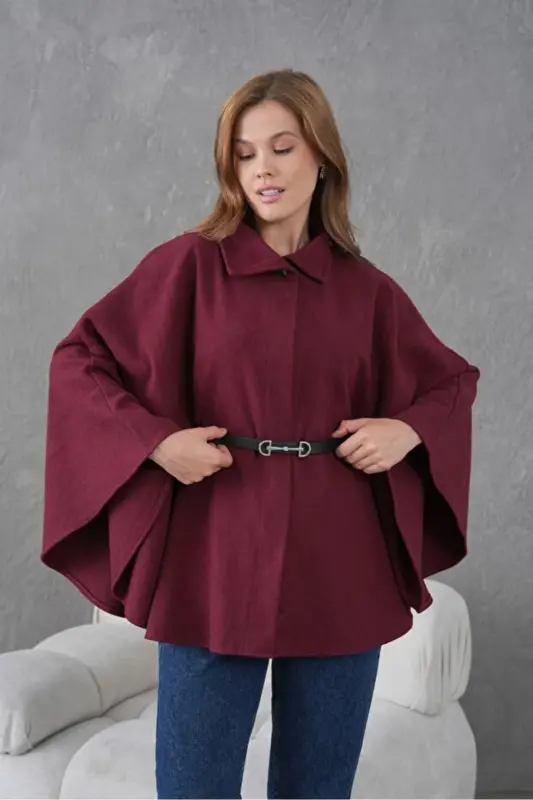 Unisex Red Cotton Turtleneck Brushed Slimfit Mock Neck Sweater - Red - 6
