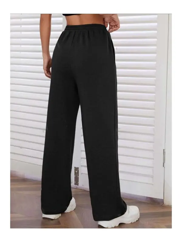 Siyah Unisex Regular Fit İnce Eşofman Altı SPR24UEA80-Siyah - 1