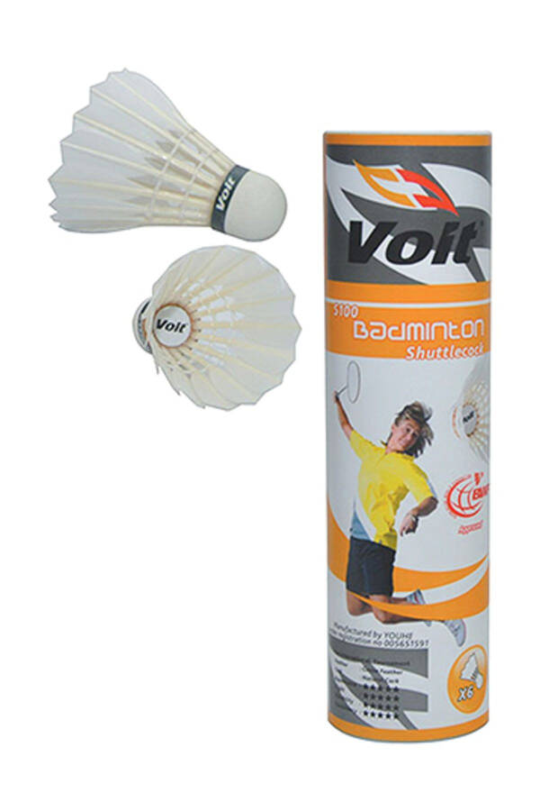 Unisex S100 BWF Approved Badminton Shuttlecock (Goose Feather) 6 Pack 1VTAKS100 - 1