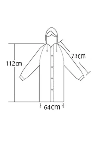 Unisex Sarı Eva Kumaş Su Rüzgar Geçirmez Yağmurluk Taraftar Yağmurluğu - Sarı - 4