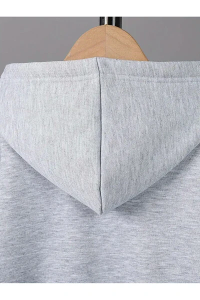 Unisex seasonal zip-up hooded cardigan jacket and 2-pack t-shirts. - 3