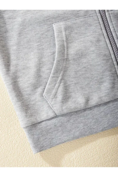 Unisex seasonal zip-up hooded cardigan jacket and 2-pack t-shirts. - 5