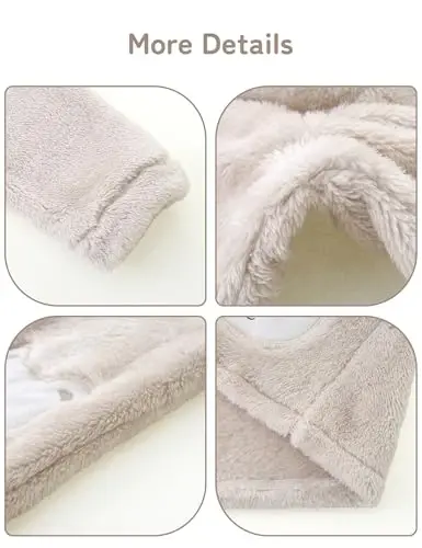 JingleBaBa Unisex Baby Fleece Jacket Winter Sherpa Lined Hoodie For Girls Boys Cute Bear Ear Baby Outerwear 12M-5T - 3