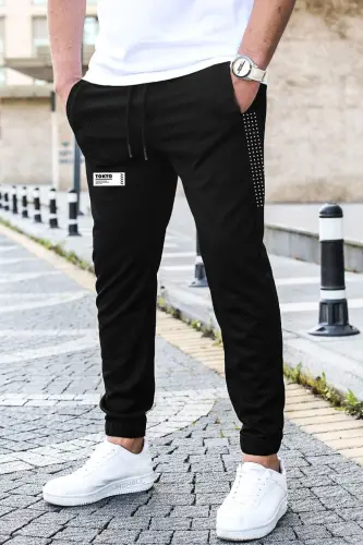 Unisex Siyah Comfort Jogger Pantolon-siyah1 