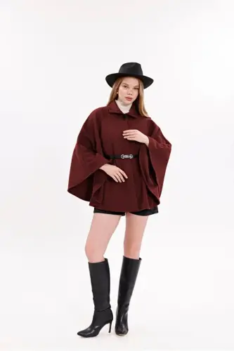 Unisex Smoke Fire Red Cotton Turtleneck Lycra Ribbed Brushed Slimfit Turtleneck Sweater - Red - 3