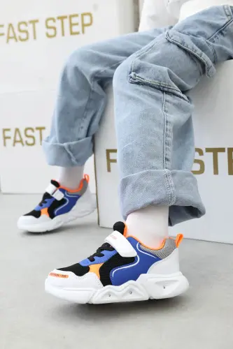 Unisex Çocuk Sneaker Ayakkabı 141XCA018 - Siyah Oranj 