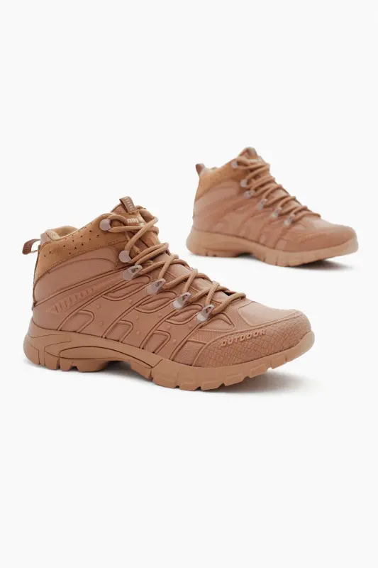 Unisex Tan Relaxed Fit Water Repellent Lace-Up Boot-Tan - 3