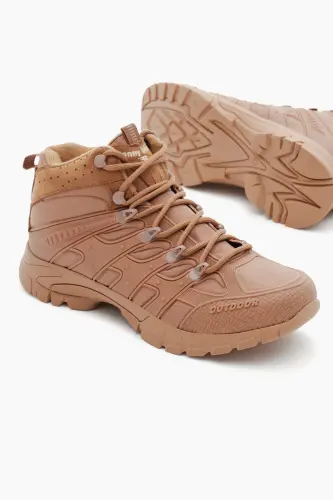 Unisex Tan Relaxed Fit Water Repellent Lace-Up Boot-Tan - 4