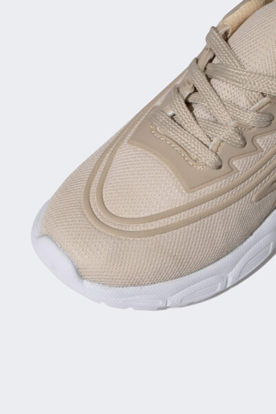 Unisex Thick Sole Sneakers Beige - 5