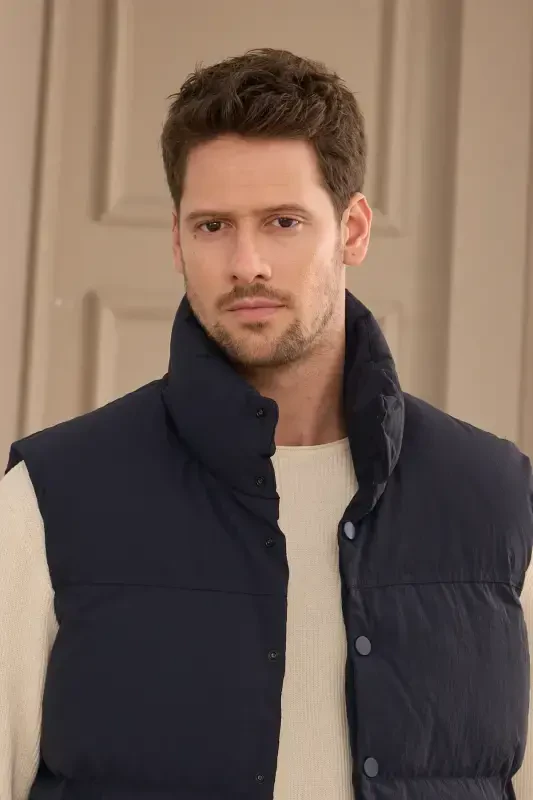 Unisex toʻldirilgan shishirilgan jilet koʻk-koʻk - 6