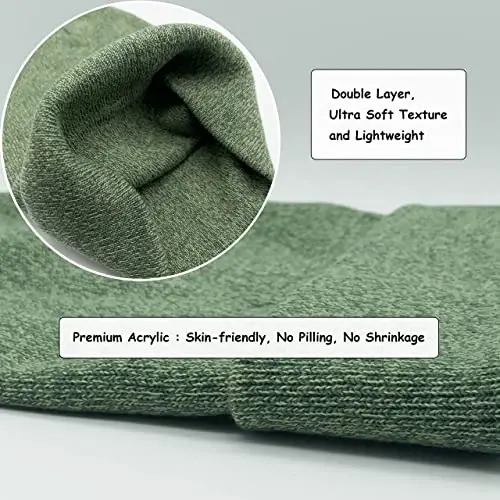 Unisex Trikotaj Yumshoq Issiq Qirrali Shapka Qishki Kamuflaj Erkaklar Ayollar uchun Shapka - 5