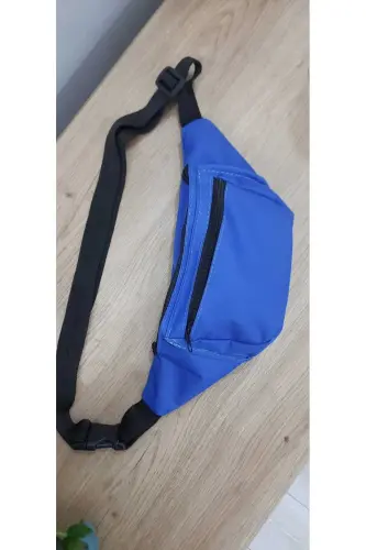 Unisex Turquoise Two-Compartment Shoulder and Waist Bag - 4
