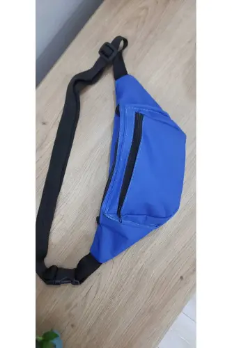 Unisex Turquoise Two-Compartment Shoulder and Waist Bag - 4