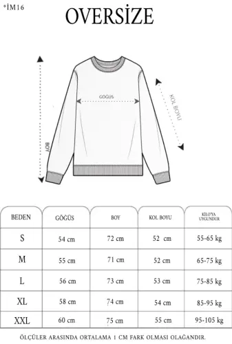 Unisex Uch IPLI Parçali Yoqali Sweatshirt - Yashil - BÜYÜKBEDENIZ (1)